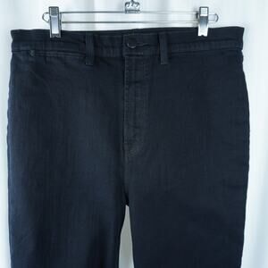 J Brand Black High Rise Wide‎ Leg Cropped Jeans 32x28